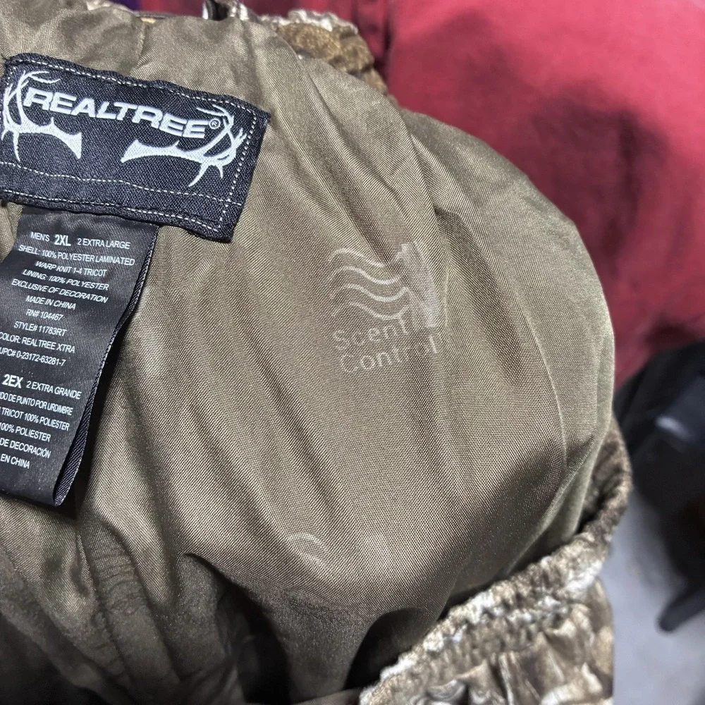 Realtree Camo Pants Mens 2XL Hunting Scent Control‎ Lined Stretch Outdoors
